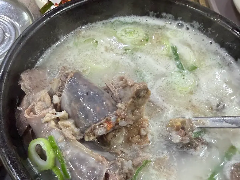 돼지국밥 속 고기