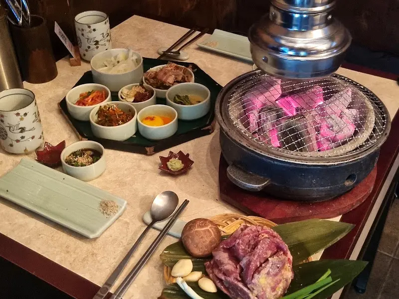 화로구이 한 상 차림