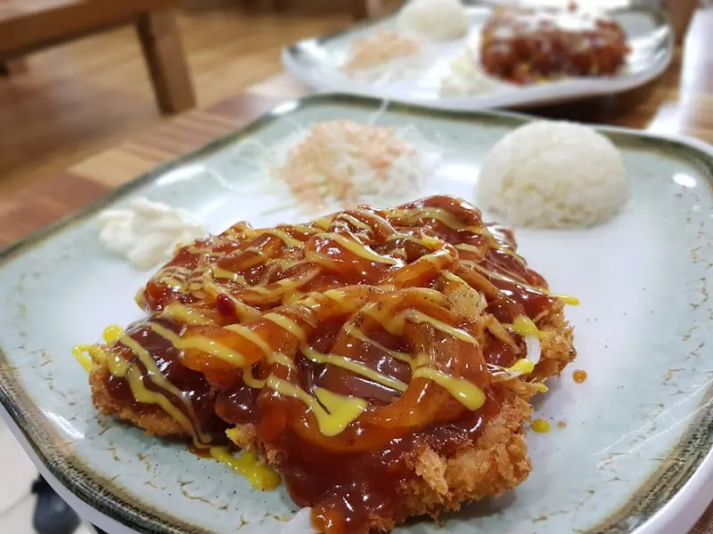 양파 돈가스 클로즈업