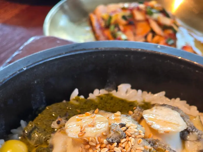 해녀전복솥밥 근접샷