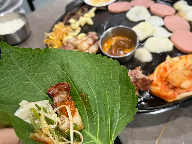 흑돼지 삼겹살 쌈