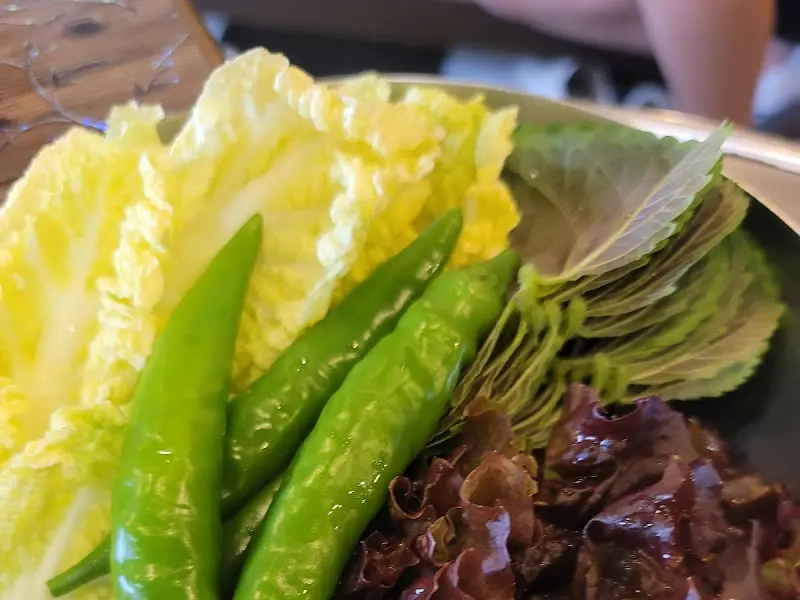 신선한 쌈 채소