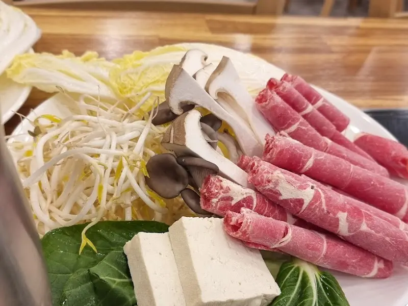 샤브샤브용 채소와 고기