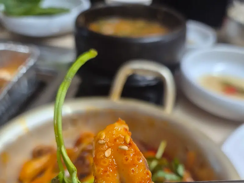 된장찌개와 쭈꾸미