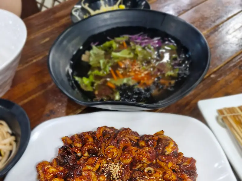 쭈꾸미 볶음과 묵사발