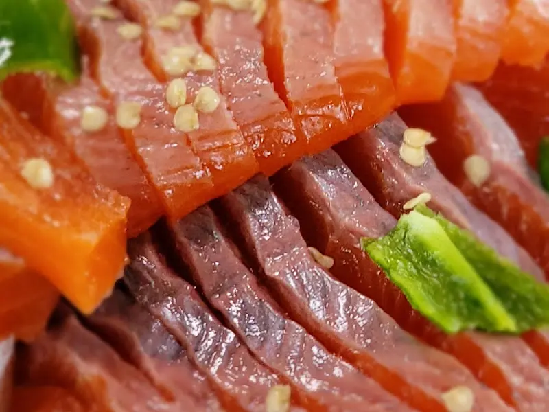 송어회 클로즈업