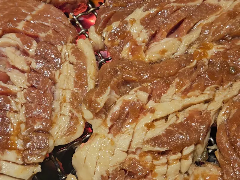 돼지갈비 근접샷