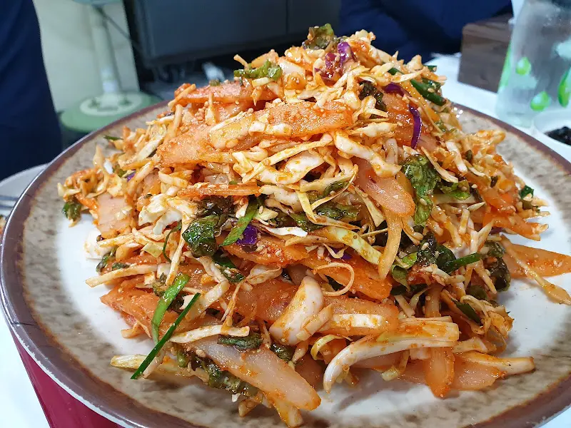 가자미 회무침 클로즈업