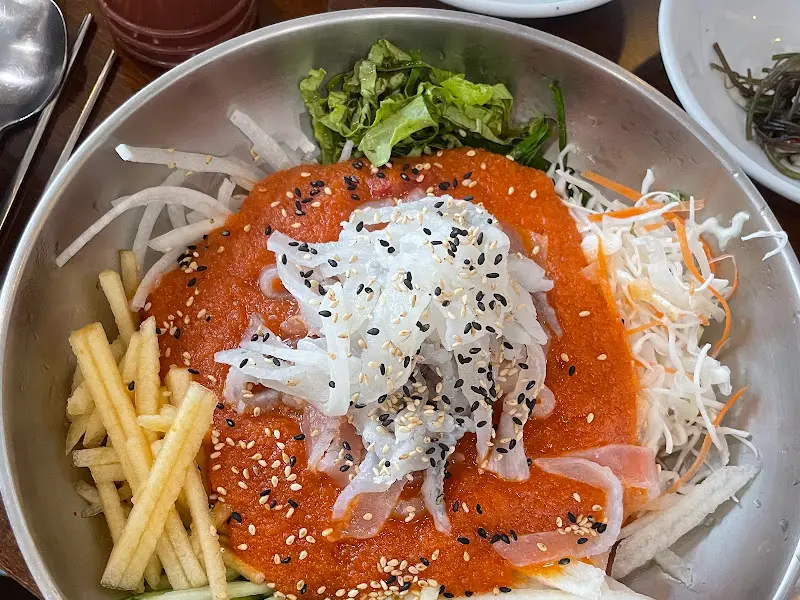 참가자미 비빔회