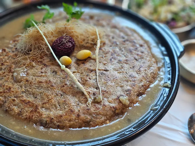 누룽지 백숙 클로즈업