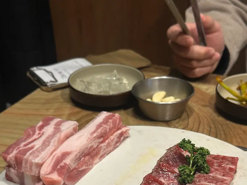 돼지고기의 환상적인 마블링