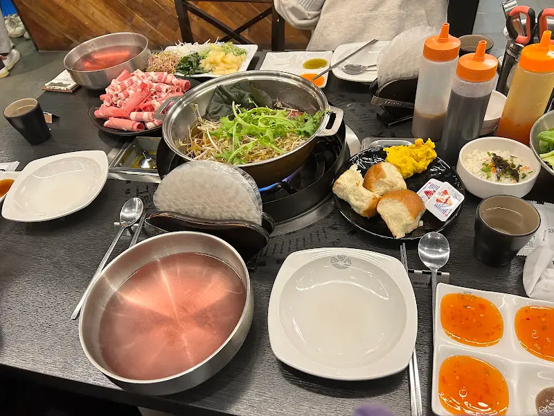 샤브샤브 재료 전체샷