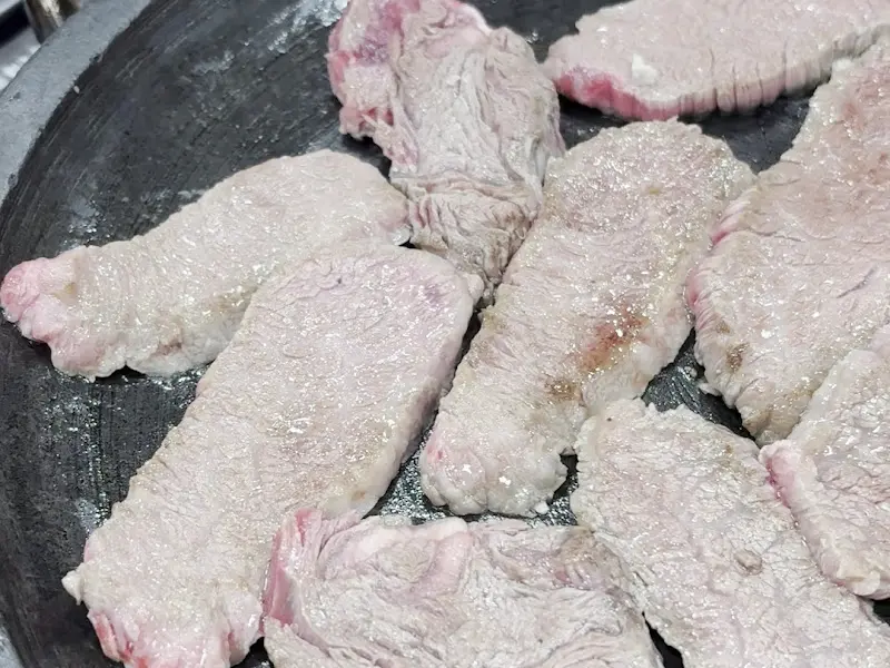 불판 위의 소불고기