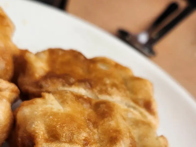 튀김만두 확대샷