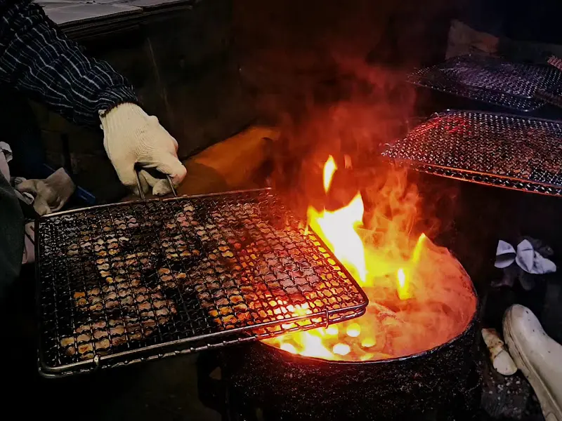 석쇠구이 굽는 현장