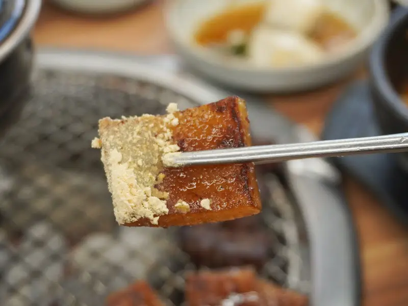 잘 구워진 떡의 모습