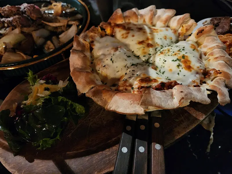 라자냐 피자 단면