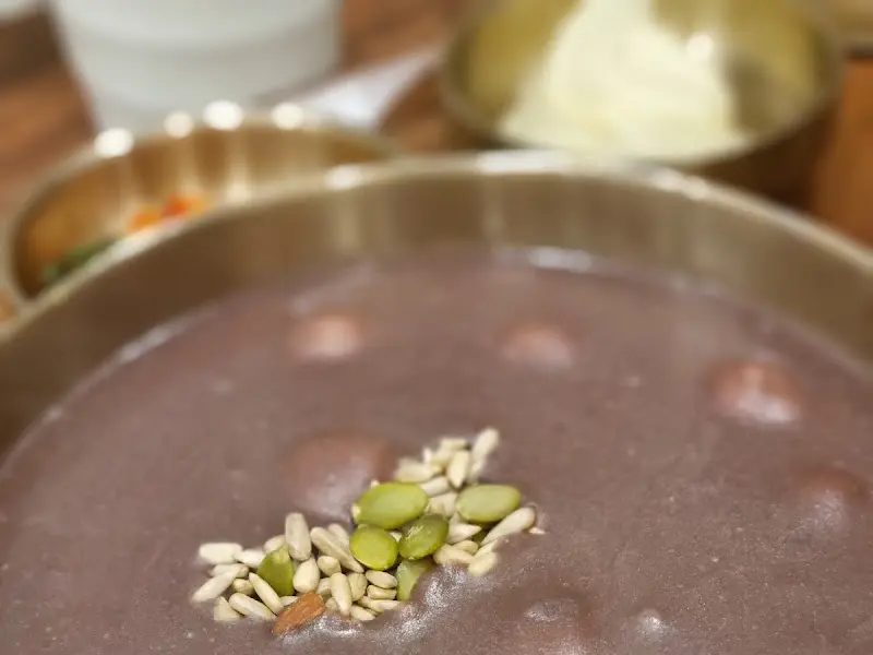 콩칼국수 근접샷