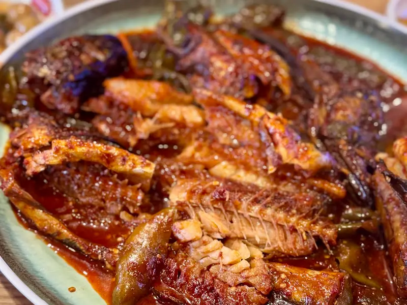 명태 간장 조림 클로즈업