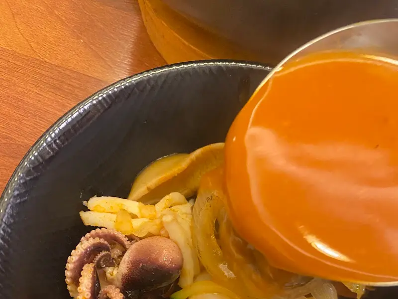 불맛이 살아있는 삼선짬뽕 국물