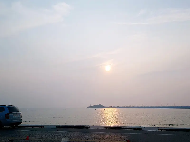 구시포 해수욕장의 아름다운 노을