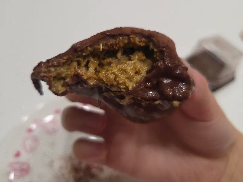 닭껍질 교자 단면