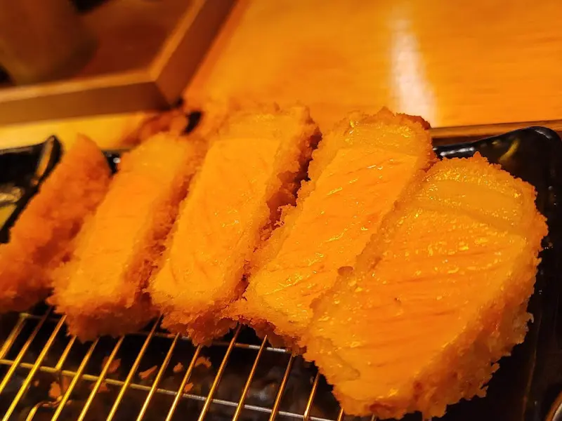 등심 돈까스 단면