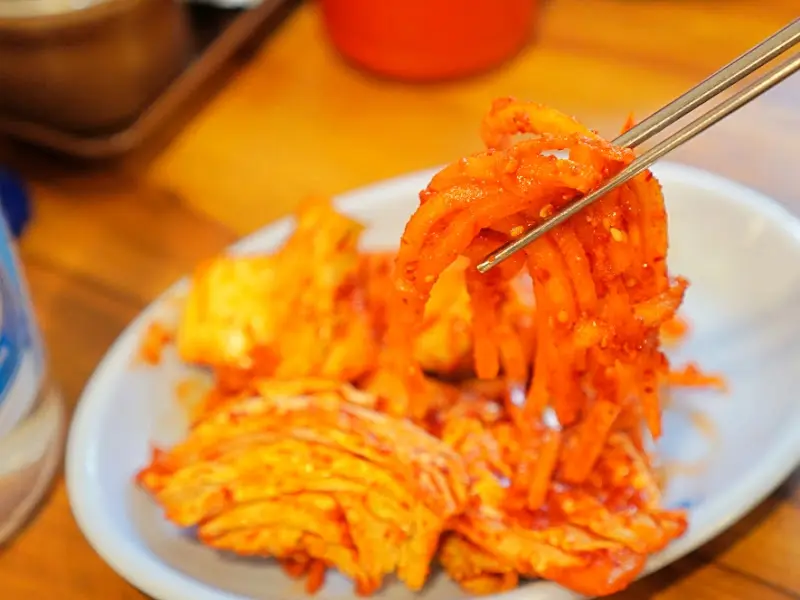 다선칼국수 무생채