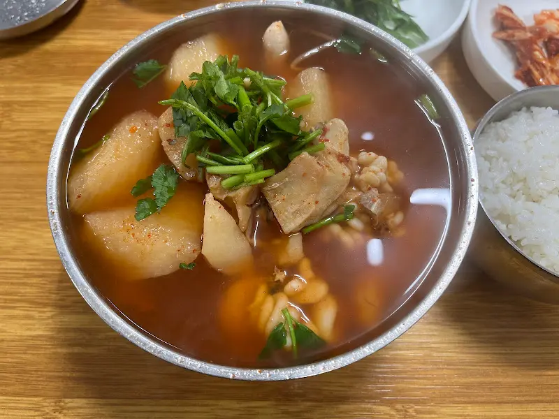 청학식당 대구탕 클로즈업