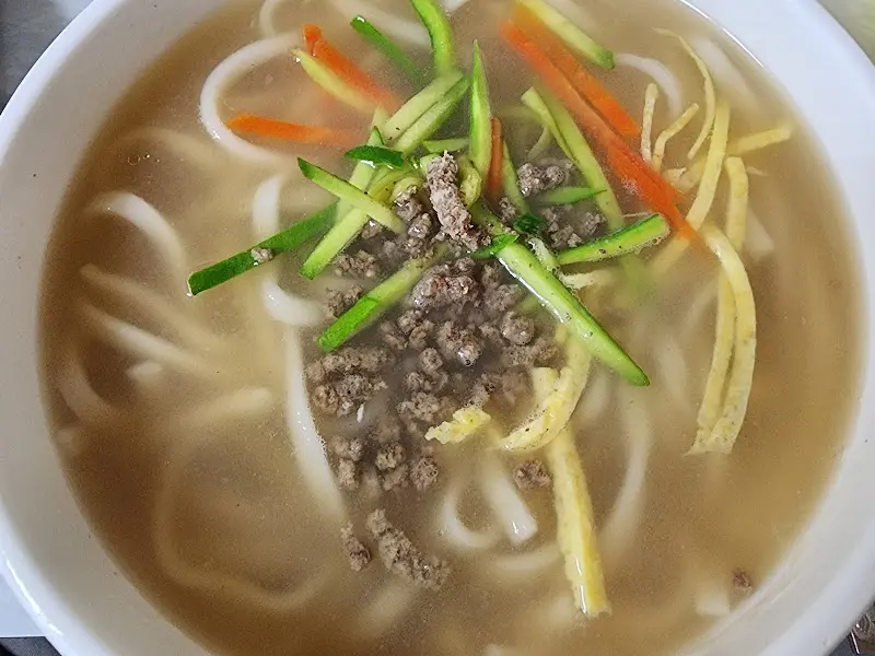 칼국수 클로즈업 사진