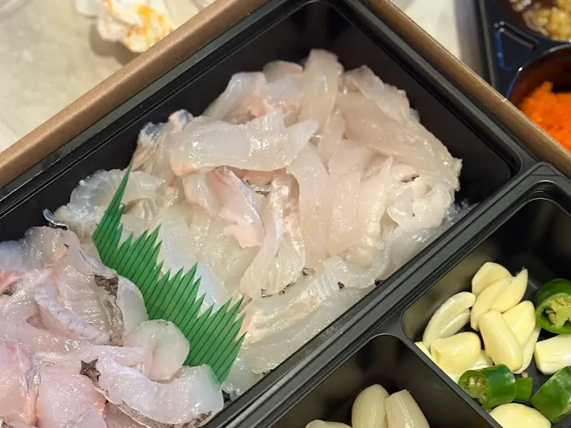 광어회 포장 세트