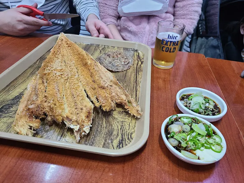 초원슈퍼의 황태구이 한 상차림