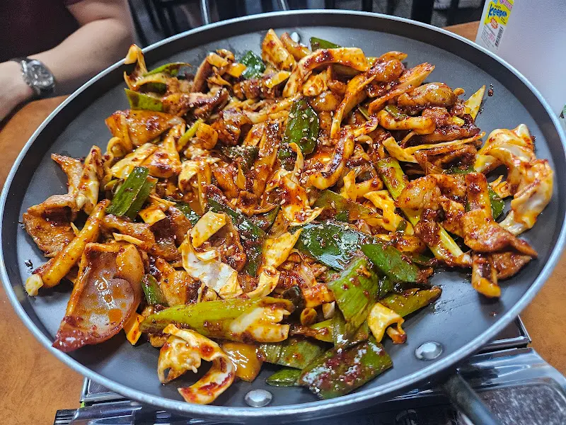 만선식당 오돼지볶음 완성된 모습