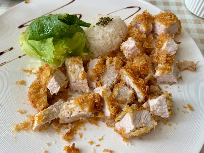 잘린 돈까스 단면