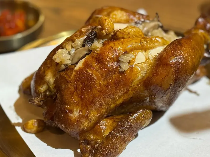 참나무 능이 장작구이