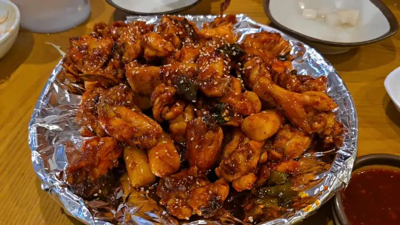 숯불 양념 치킨