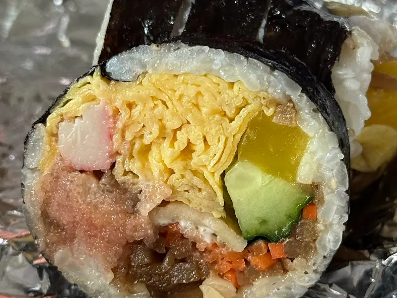 명란 김밥 근접샷