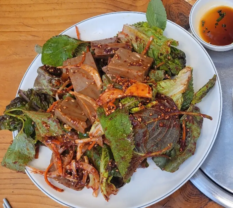 닭볶음탕 테이블 세팅