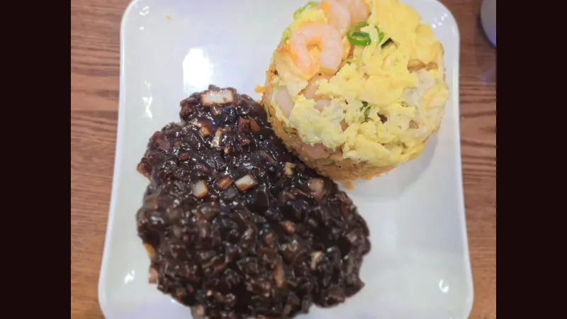 볶음밥과 짜장 소스