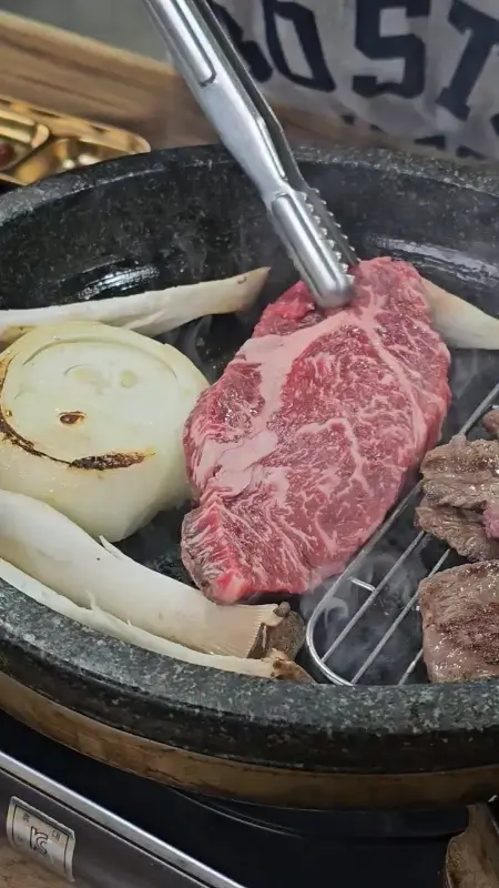 환상적인 마블링의 한우