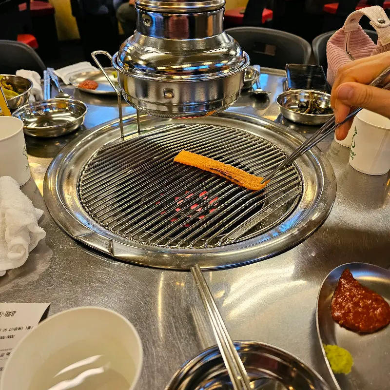 연탄불에 구워먹는 가리비