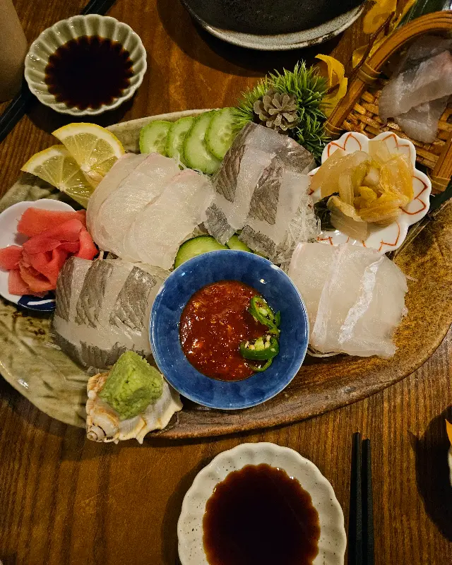 사시미 한 상 차림