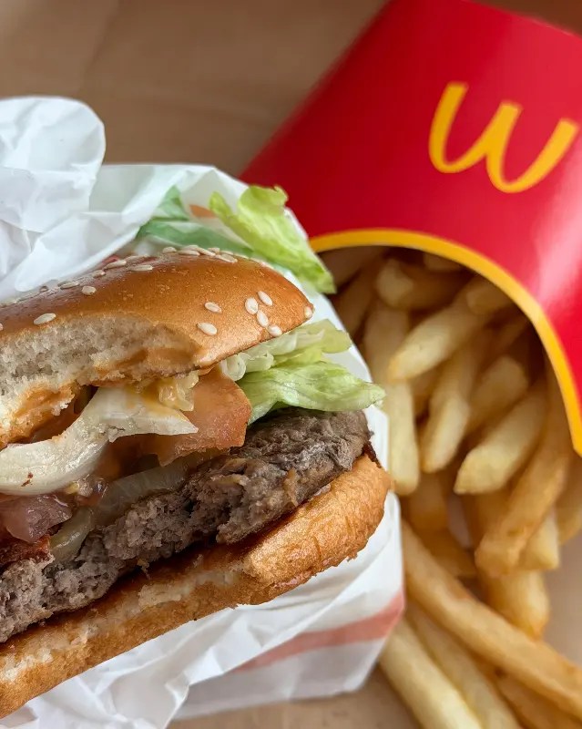 맥도날드 햄버거 단면