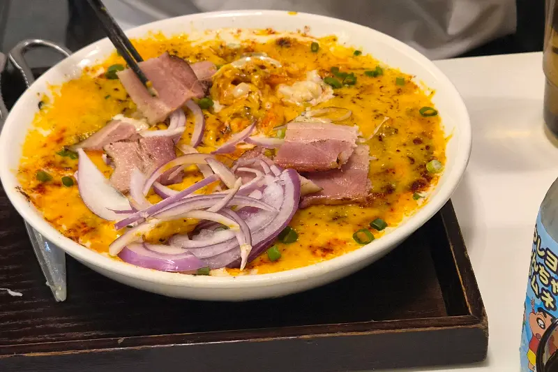 베이컨 크림 우동