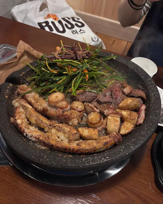 곱창, 부추, 감자의 완벽한 조합