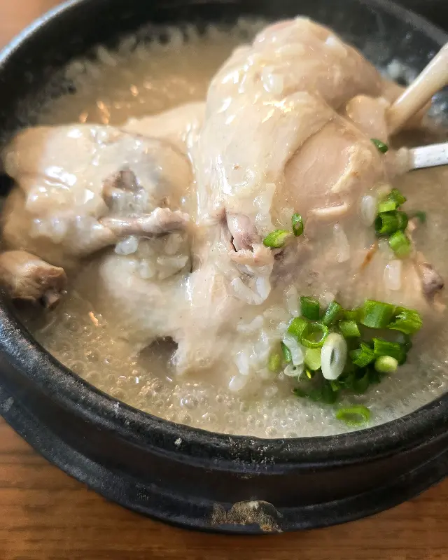 강원토종삼계탕 닭죽 같은 국물