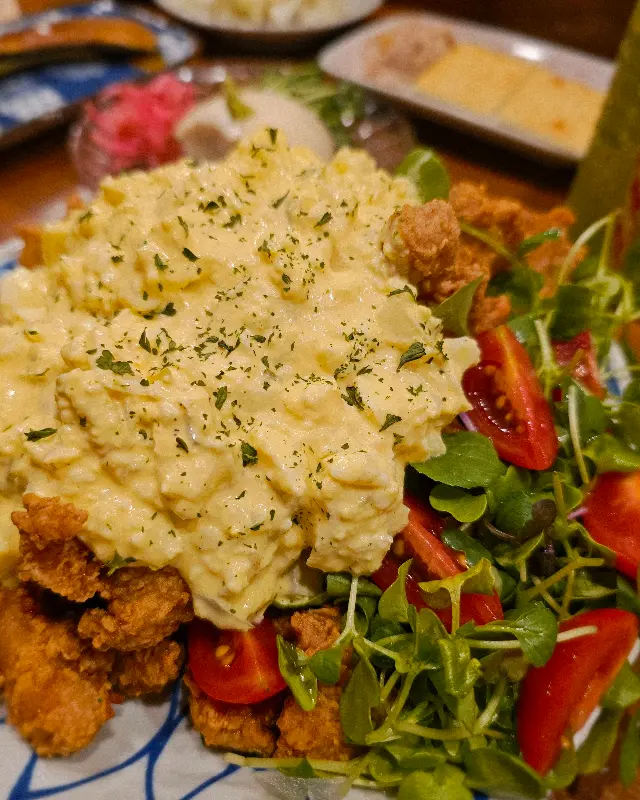 치킨 가라아게 샐러드