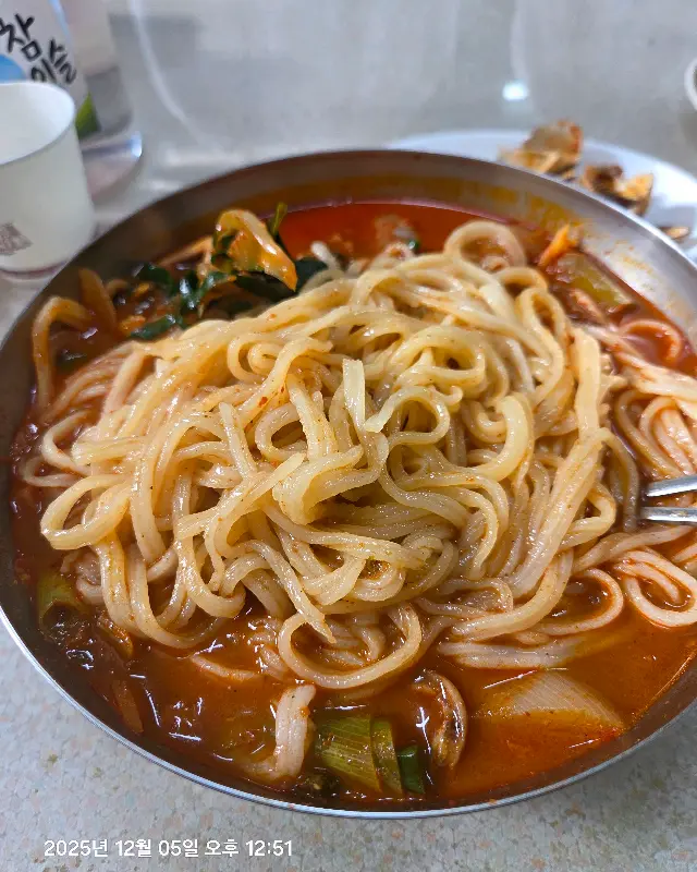꼬막짬뽕 면발