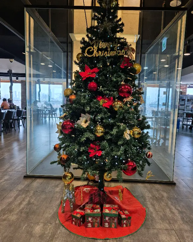 육산 내부 크리스마스 트리