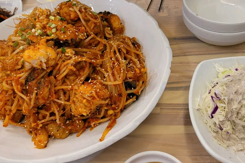 푸짐한 아구찜 한 상 차림